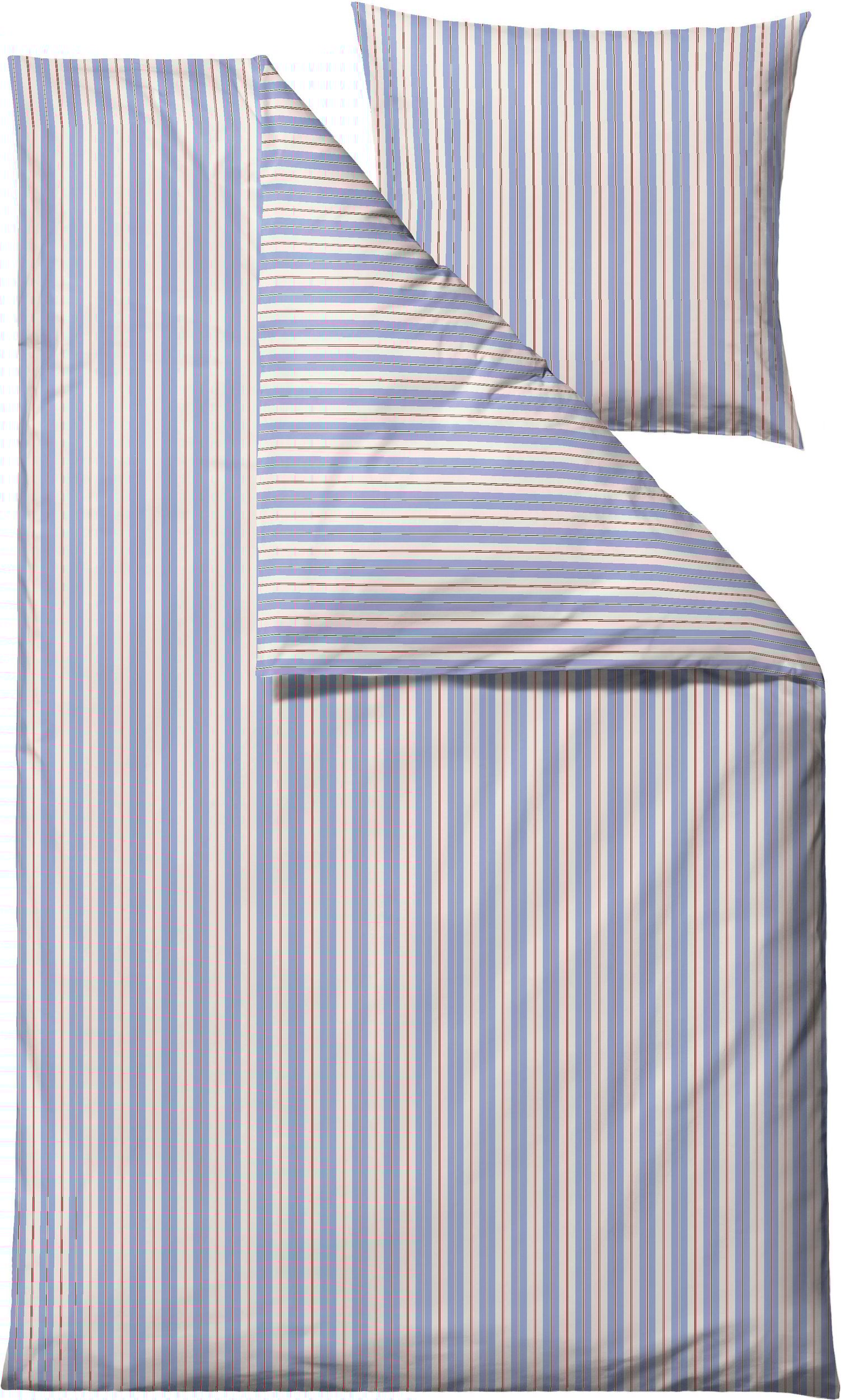 Pościel Flow 140 x 220 cm niebieska z poszewką na poduszkę 60 x 63 cm zapięcie suwak