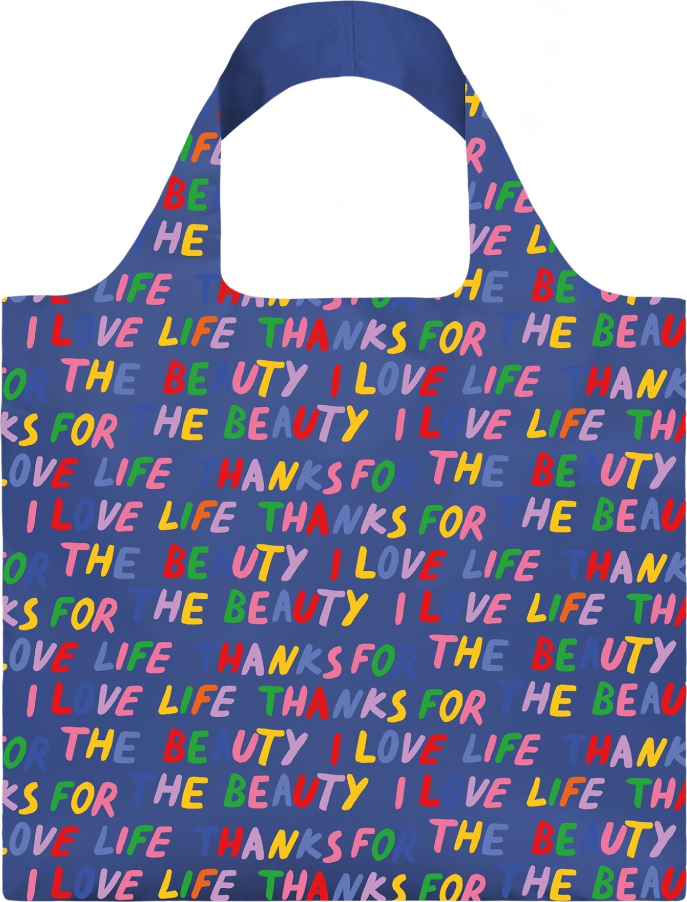 Torba LOQI Artist Love Life niebieska z recyklingu