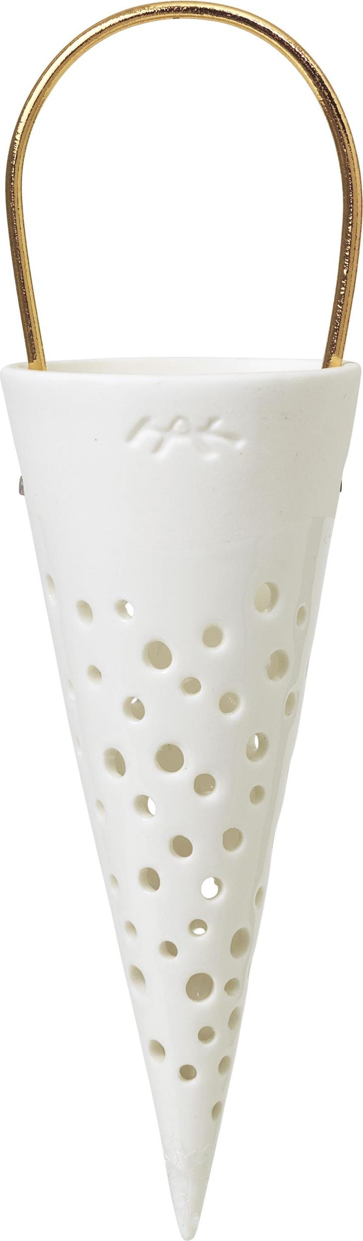 Dekoracja świąteczna Nobili 18 cm biała