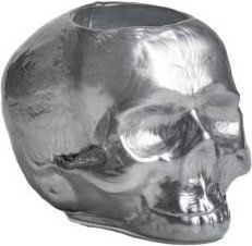 Świecznik na tealighty Still life czaszka 11,5 cm srebrny