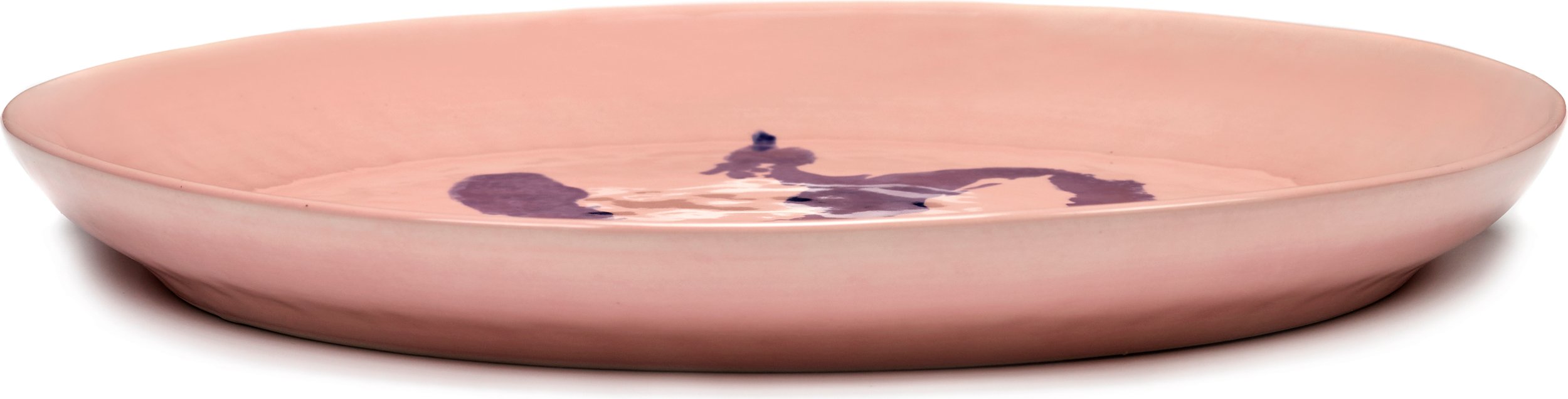 Talerz do serwowania Feast Pepper 35 cm różowo-niebieski