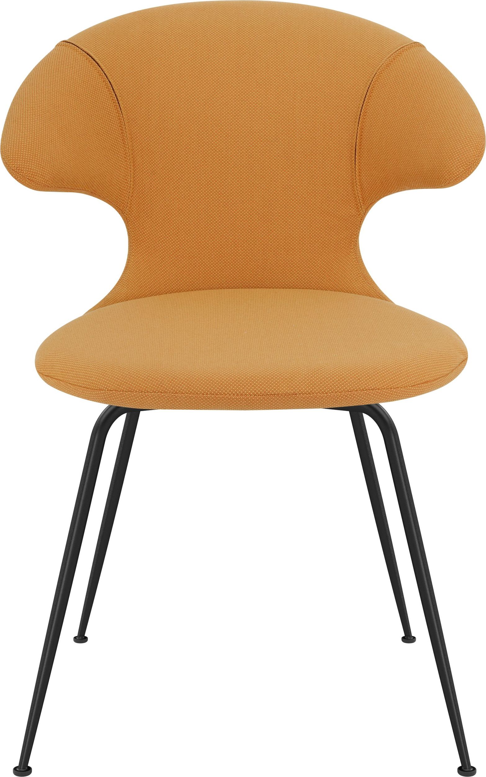 Krzesło Time Flies pomarańczowe na czarnych nogach