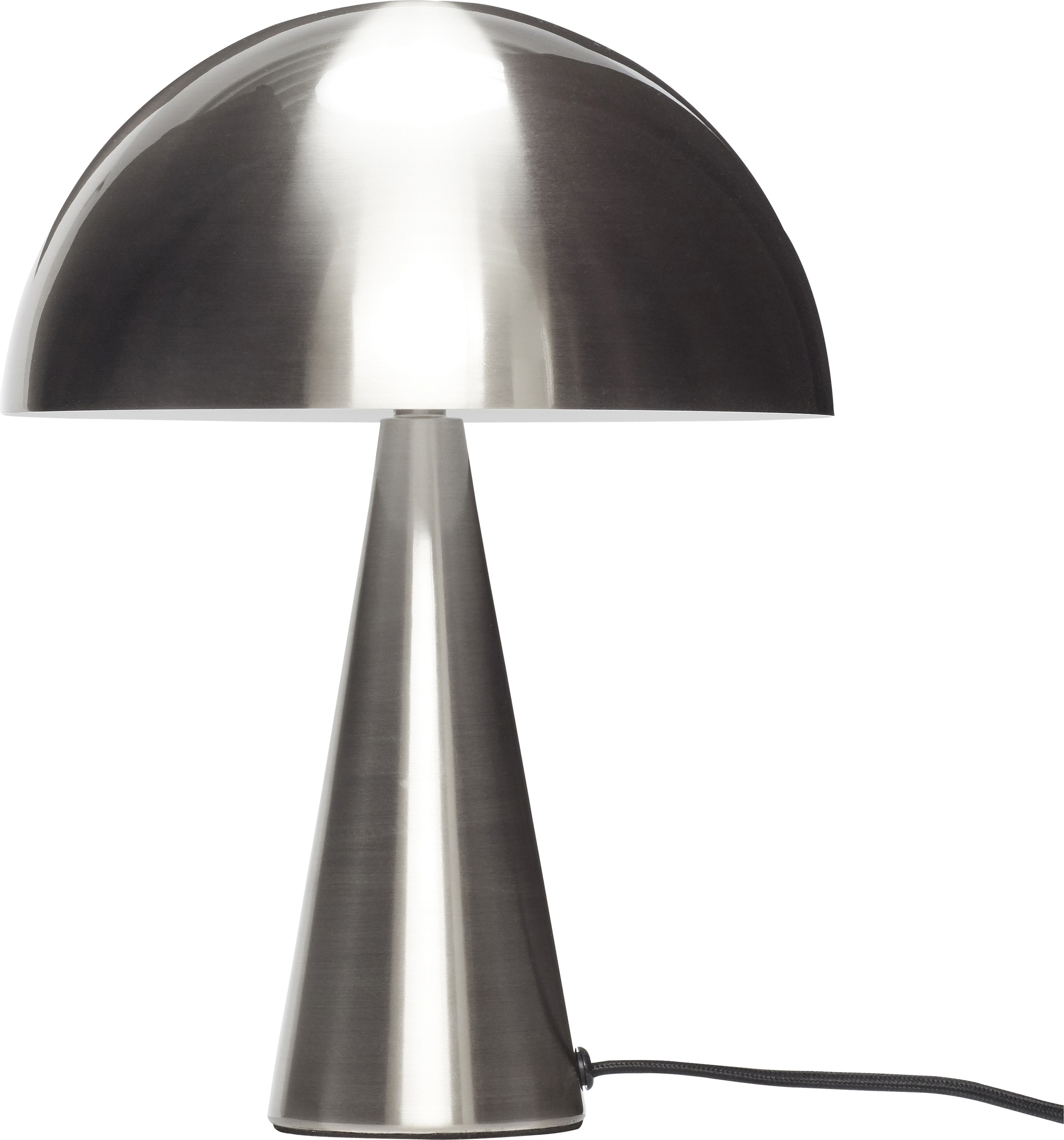 Lampa stołowa Hübsch 33 cm srebrna metalowa