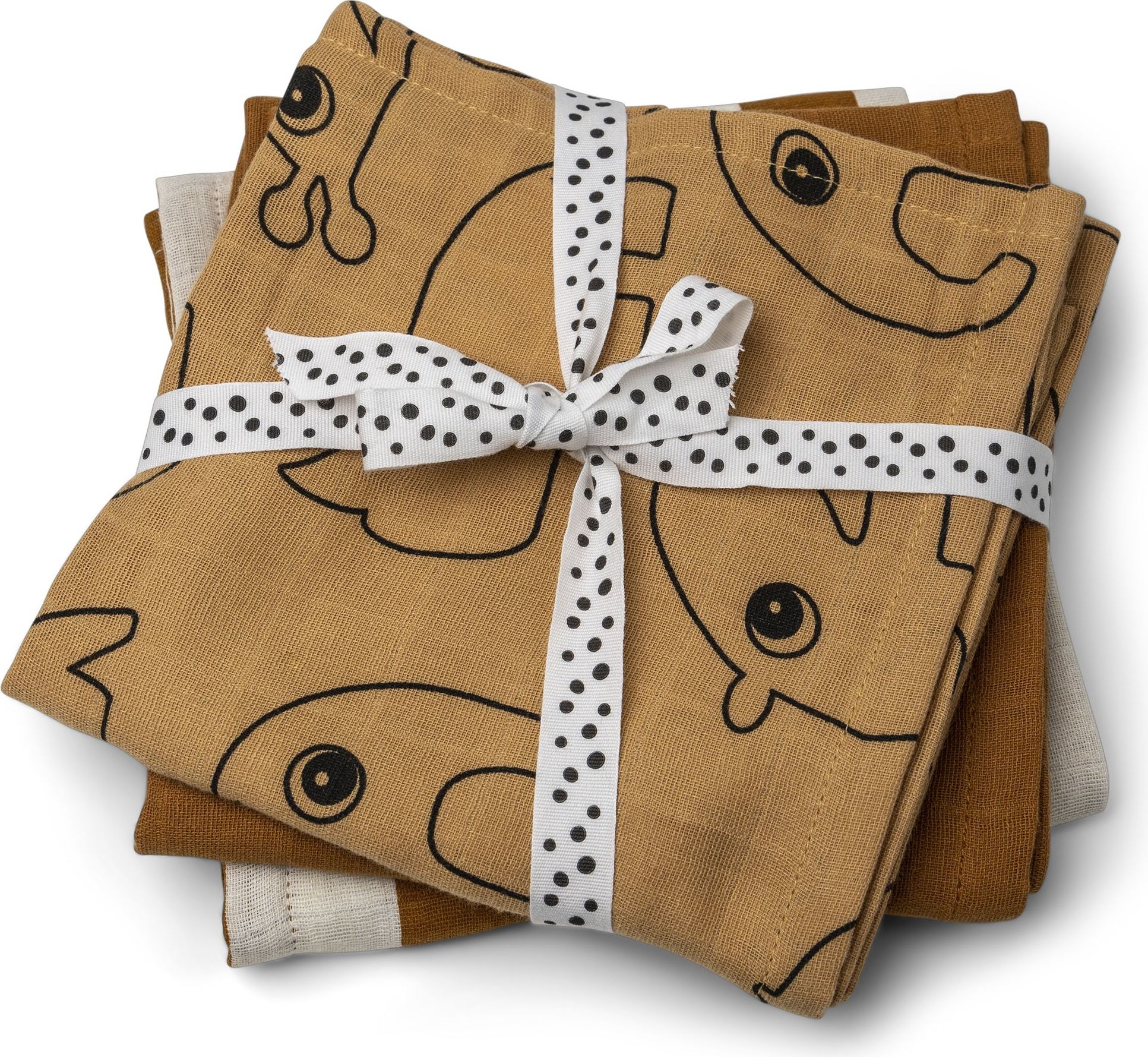 Pieluszki Deer Friends musztardowe 3 szt.