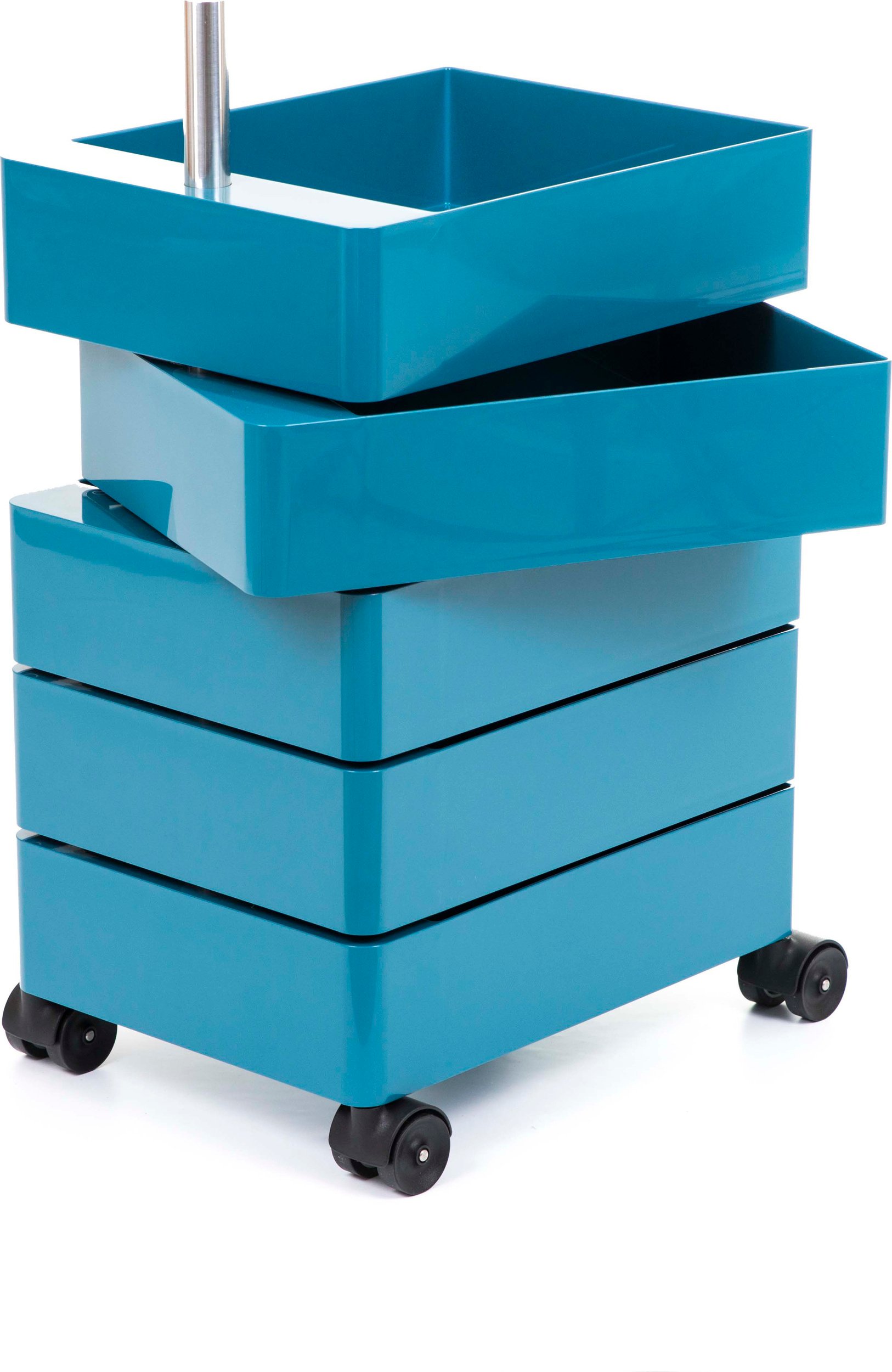 Kontenerek pod biurko z 5 szufladami Magis 360 niebieski