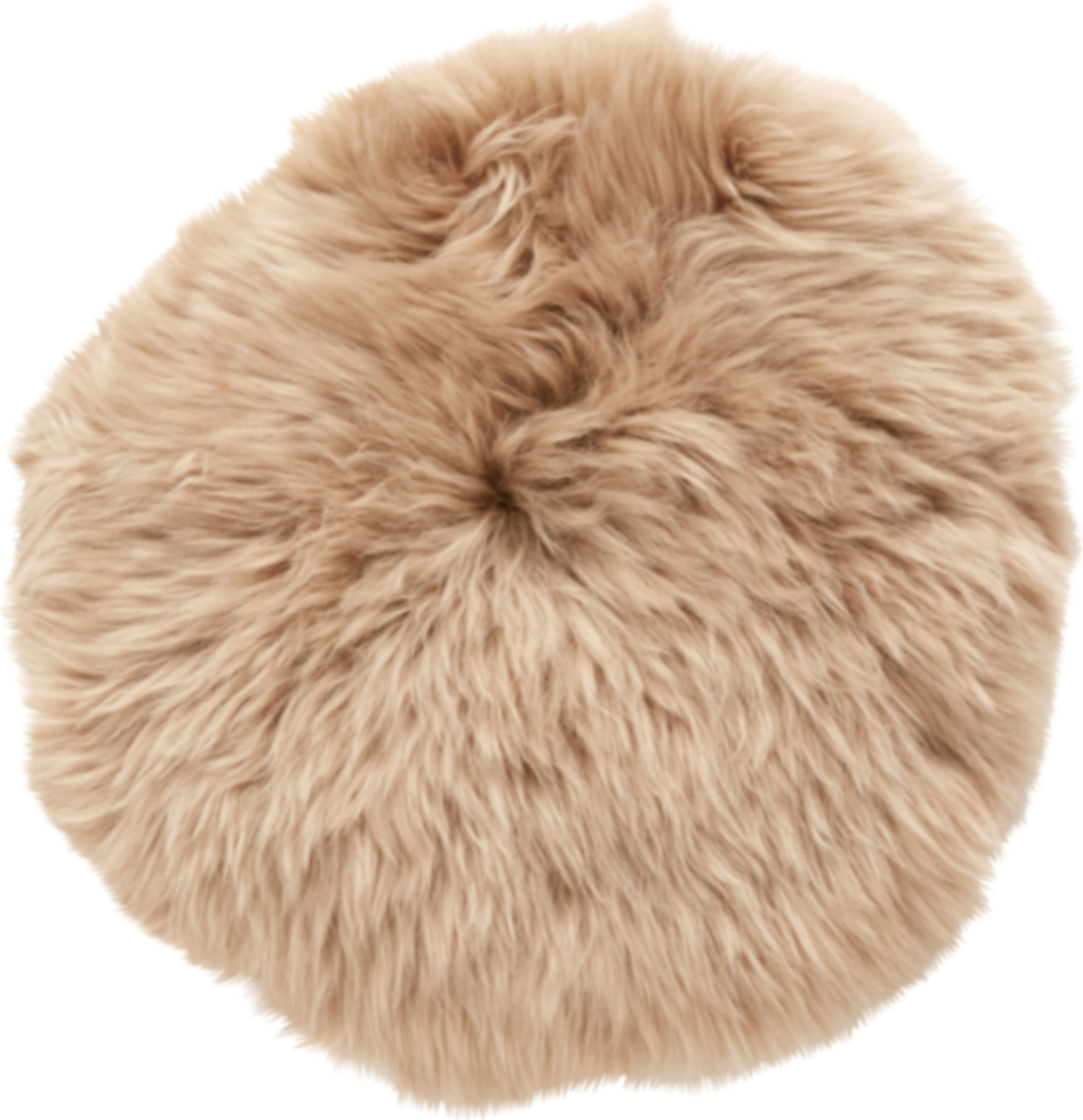 Poduszka na krzesło Hübsch beżowa futrzasta