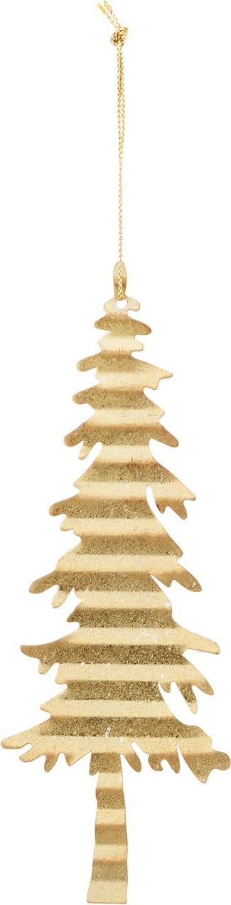 Dekoracja choinkowa Tin choinka złota