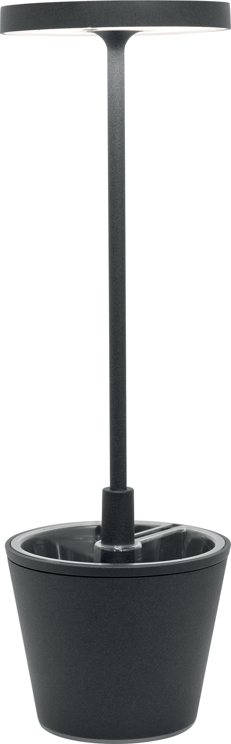 Lampa stołowa Poldina Reverso ciemnoszara z misą