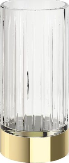 Kubek na szczoteczki do zębów Century karbowany złoty