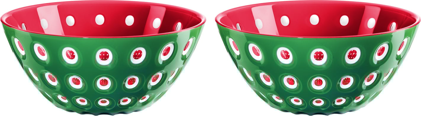 Miseczki na przekąski Le Murrine 12,5 cm zielono-czerwone 2 szt.