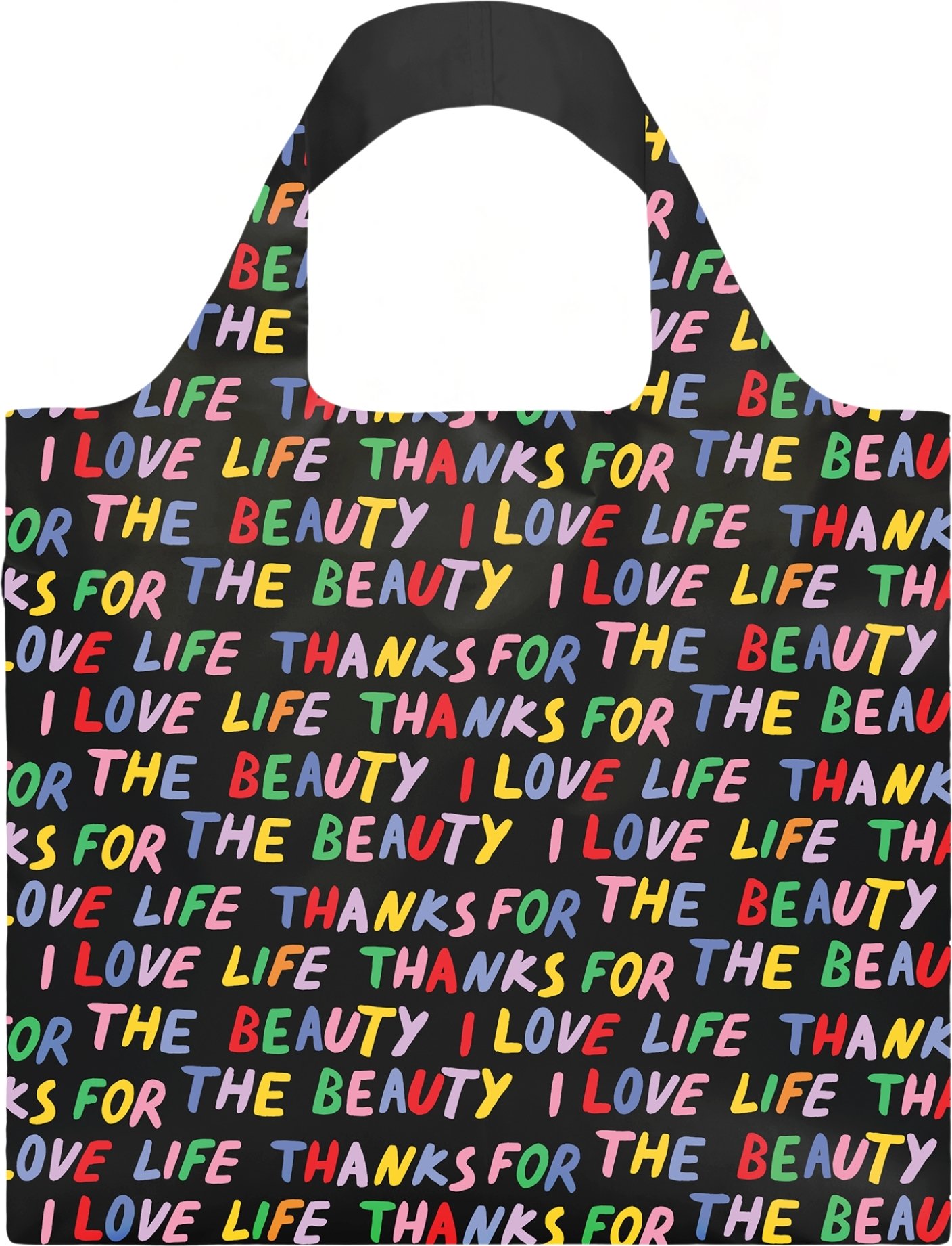 Torba LOQI Artist Love Life czarna z recyklingu
