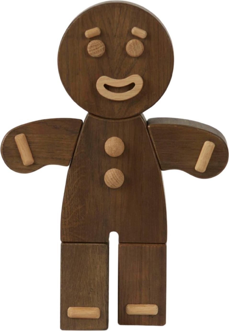 Dekoracja Gingerbread Man S ciemny dąb