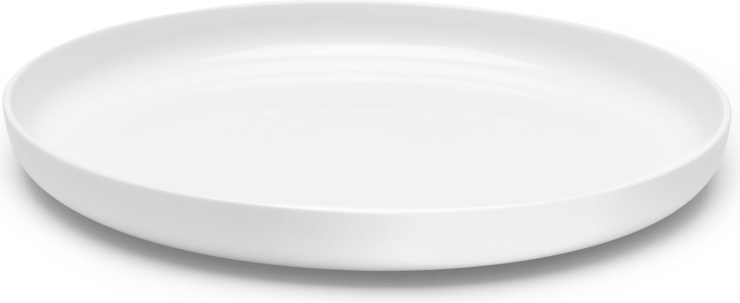 Talerz obiadowy Base wysoki 28 cm biały szkliwiony