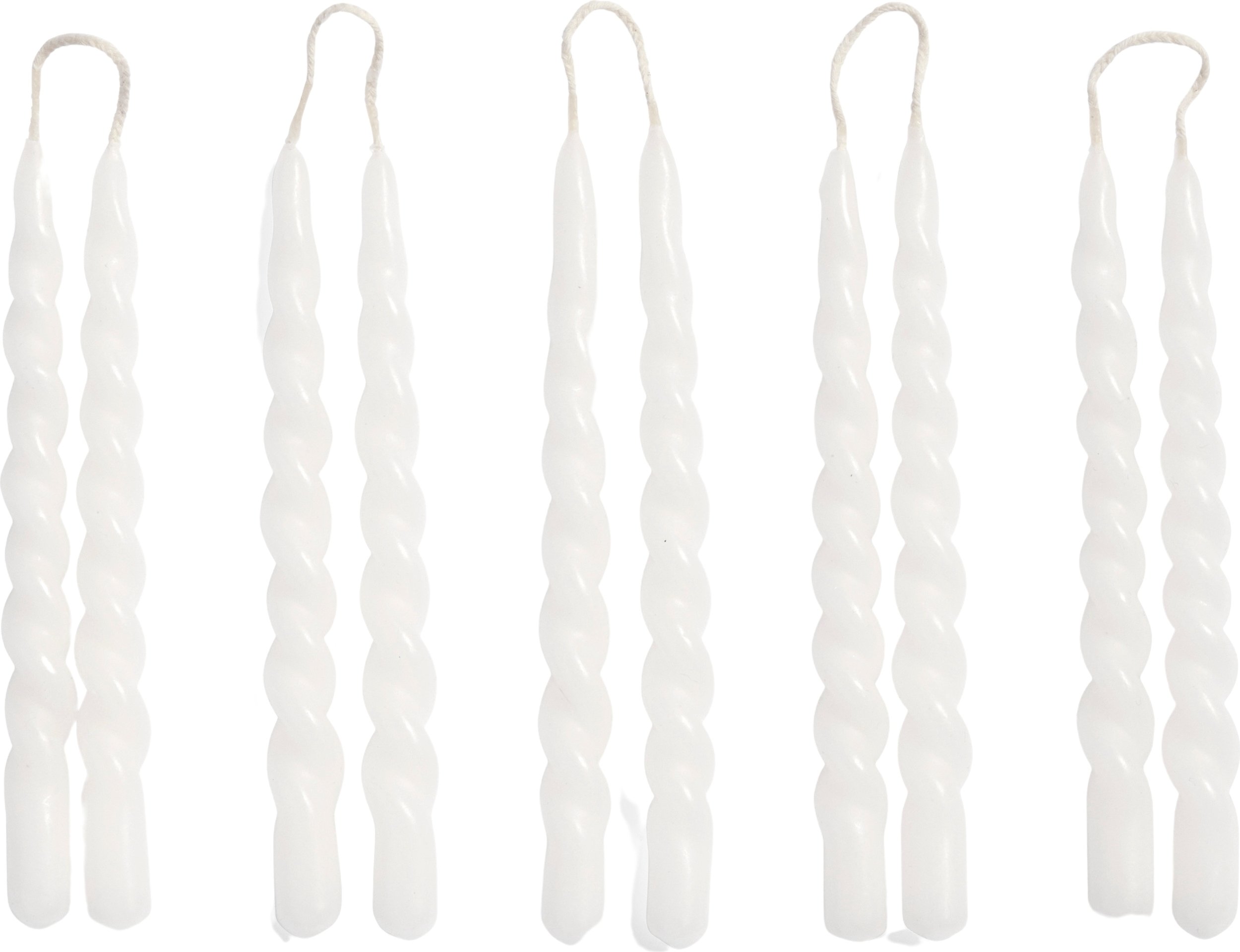 Świece Mini Swirl białe 10 szt.