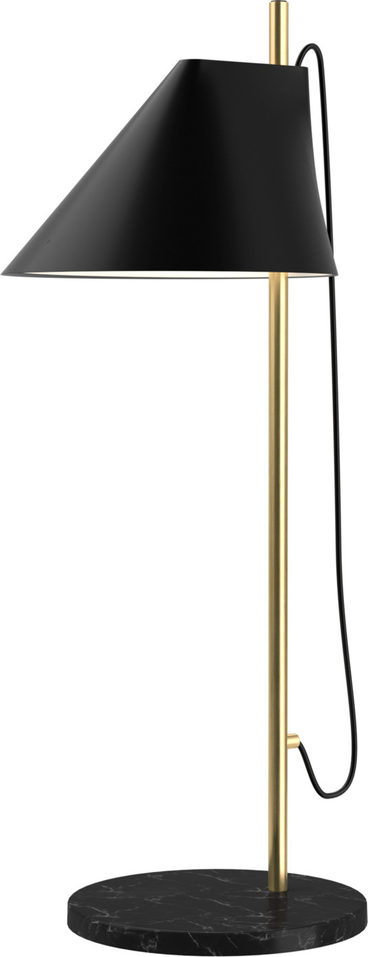 Lampa biurkowa Yuh LED 2700K czarna mosiądz