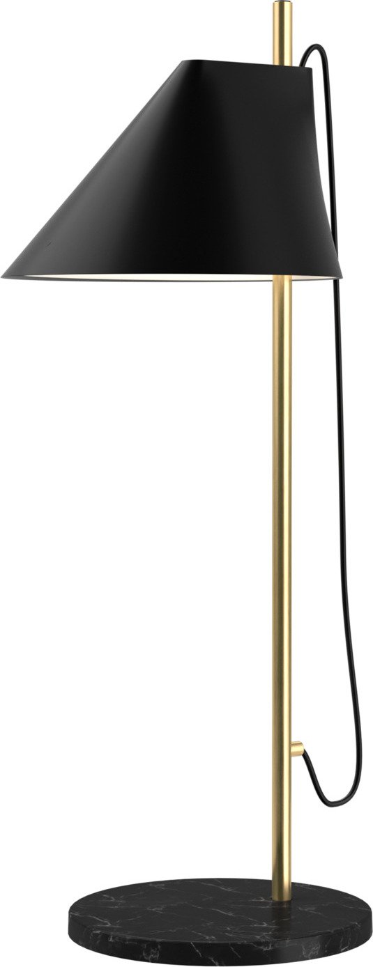 Lampa biurkowa Yuh LED 2700K czarna mosiądz