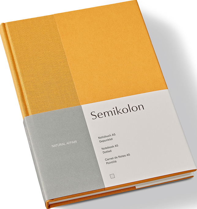 Notes w kropki Natural Affair A5 żółty