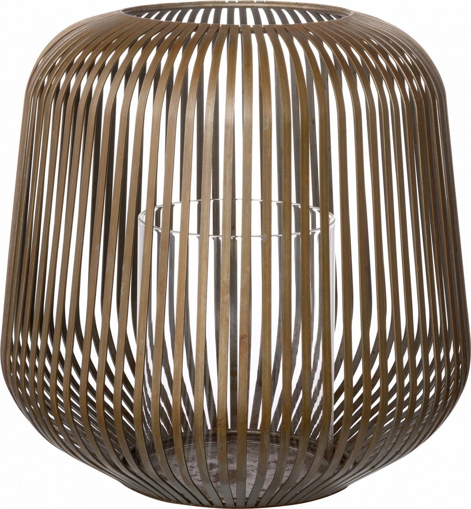 Lampion Lito 27 cm rdzawy brąz