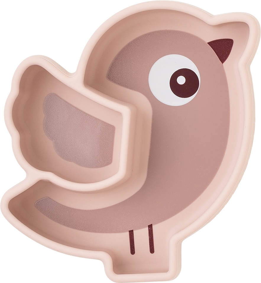 Talerzyk z przyssawką Birdee różowy
