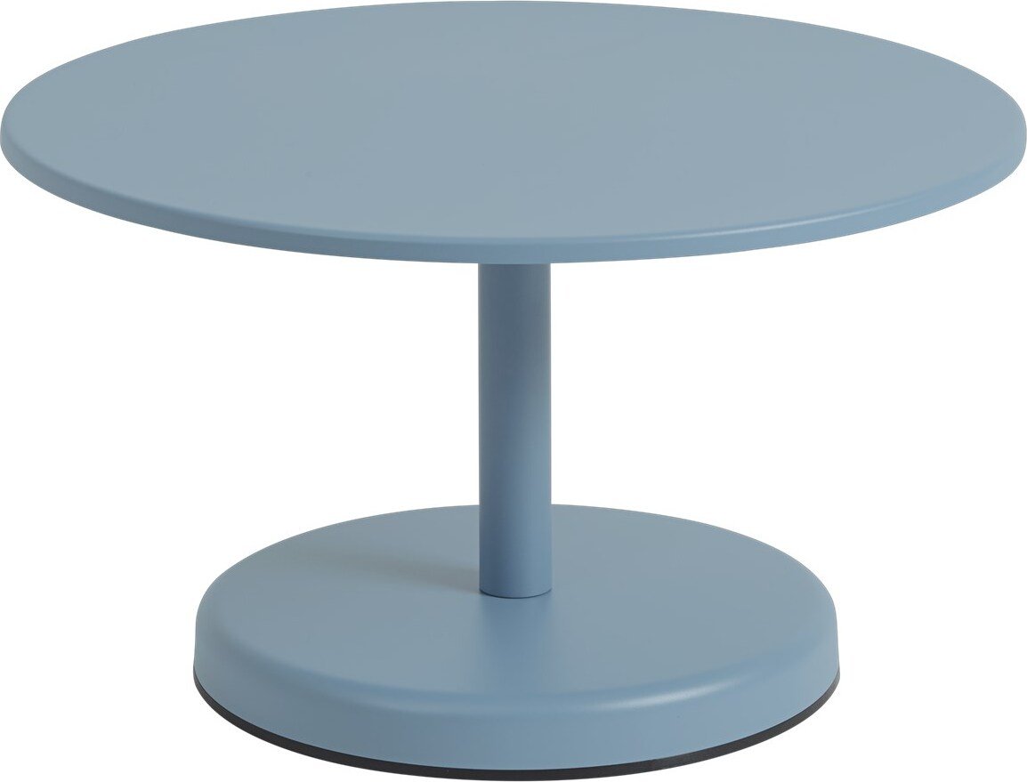Stolik kawowy Linear okrągły 70 x 40 cm zgaszony błękit