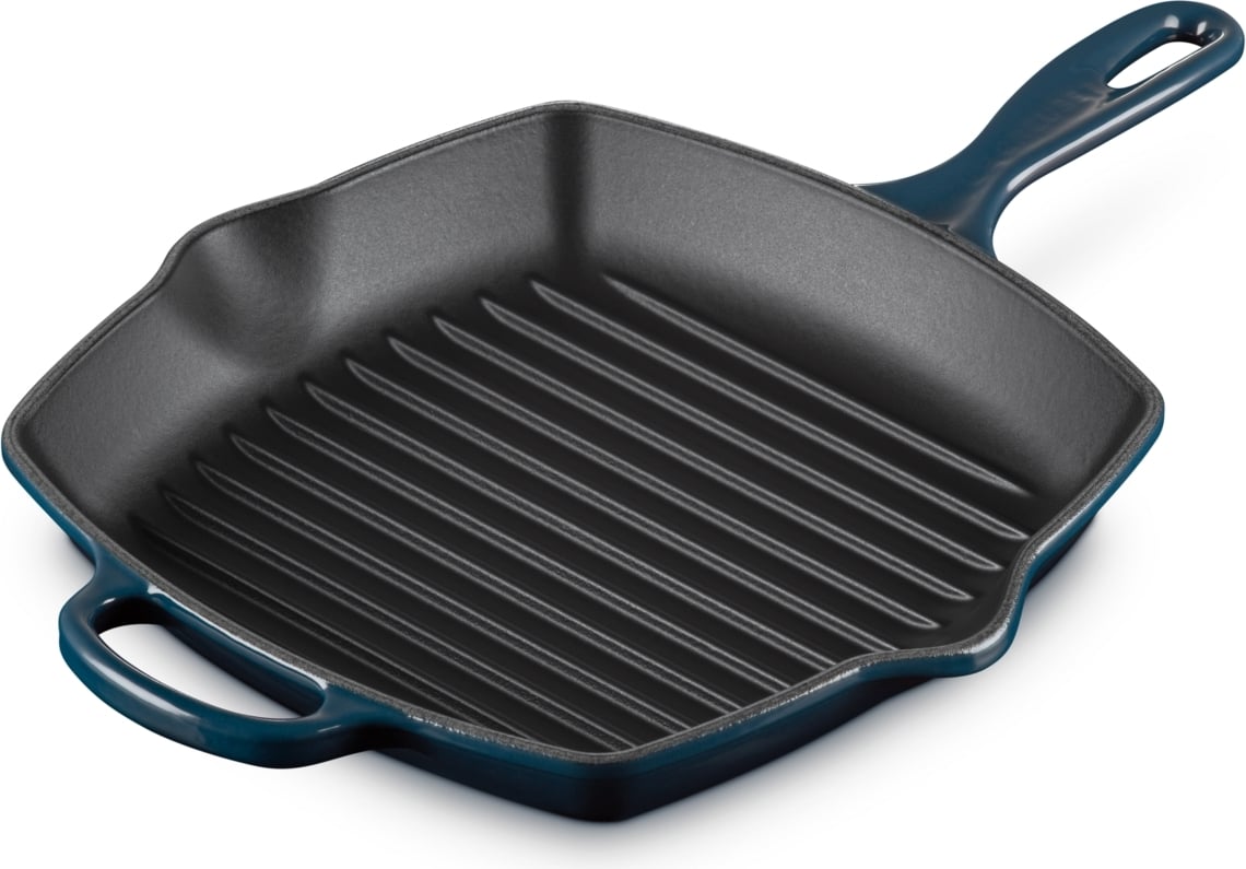 Patelnia grillowa Signature kwadratowa 26 cm granatowa