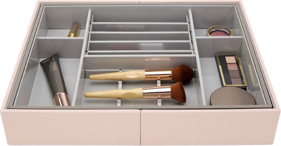 Organizer do szuflady na kosmetyki Stackers różowy