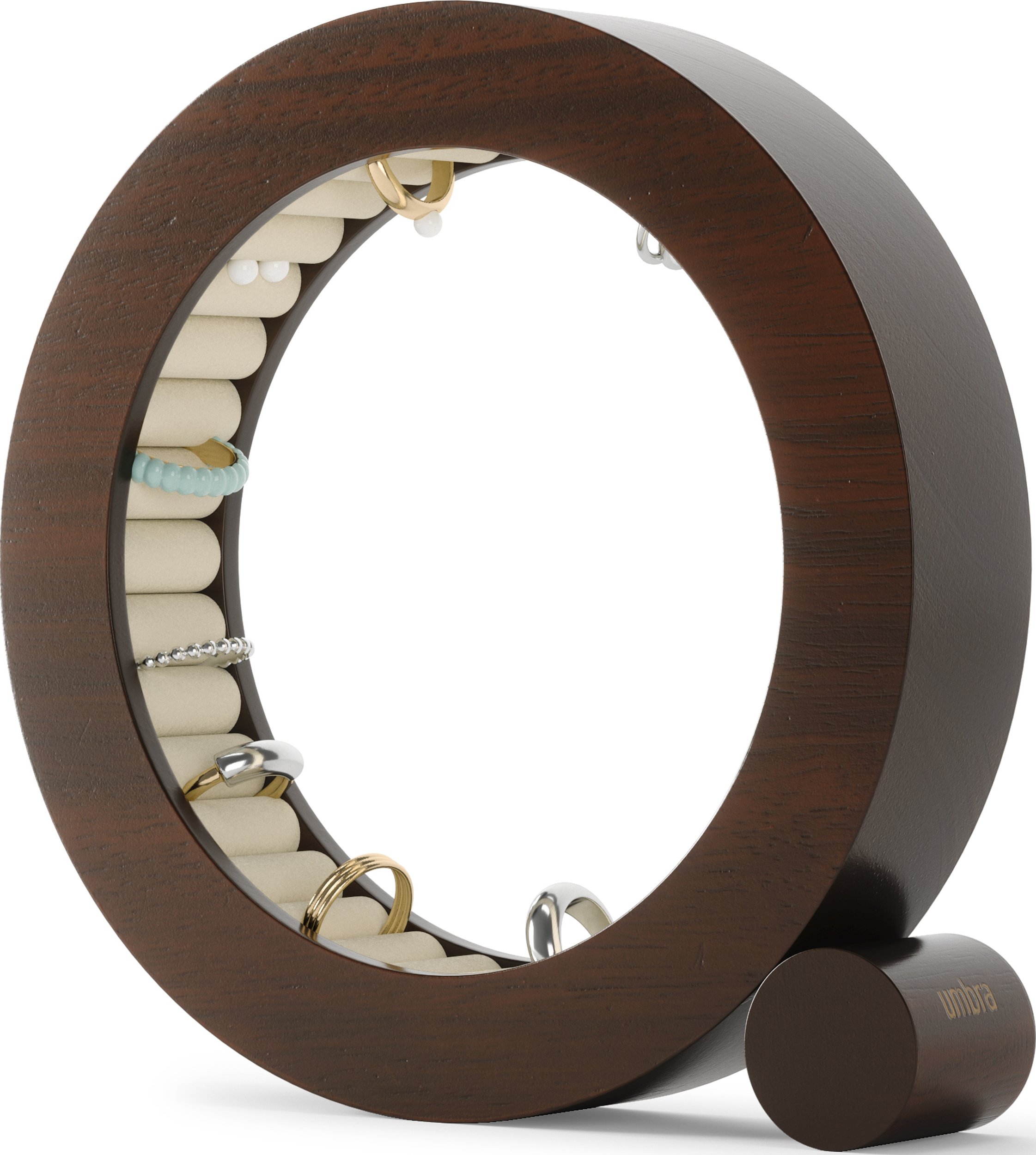 Stojak na pierścionki Ferris orzech