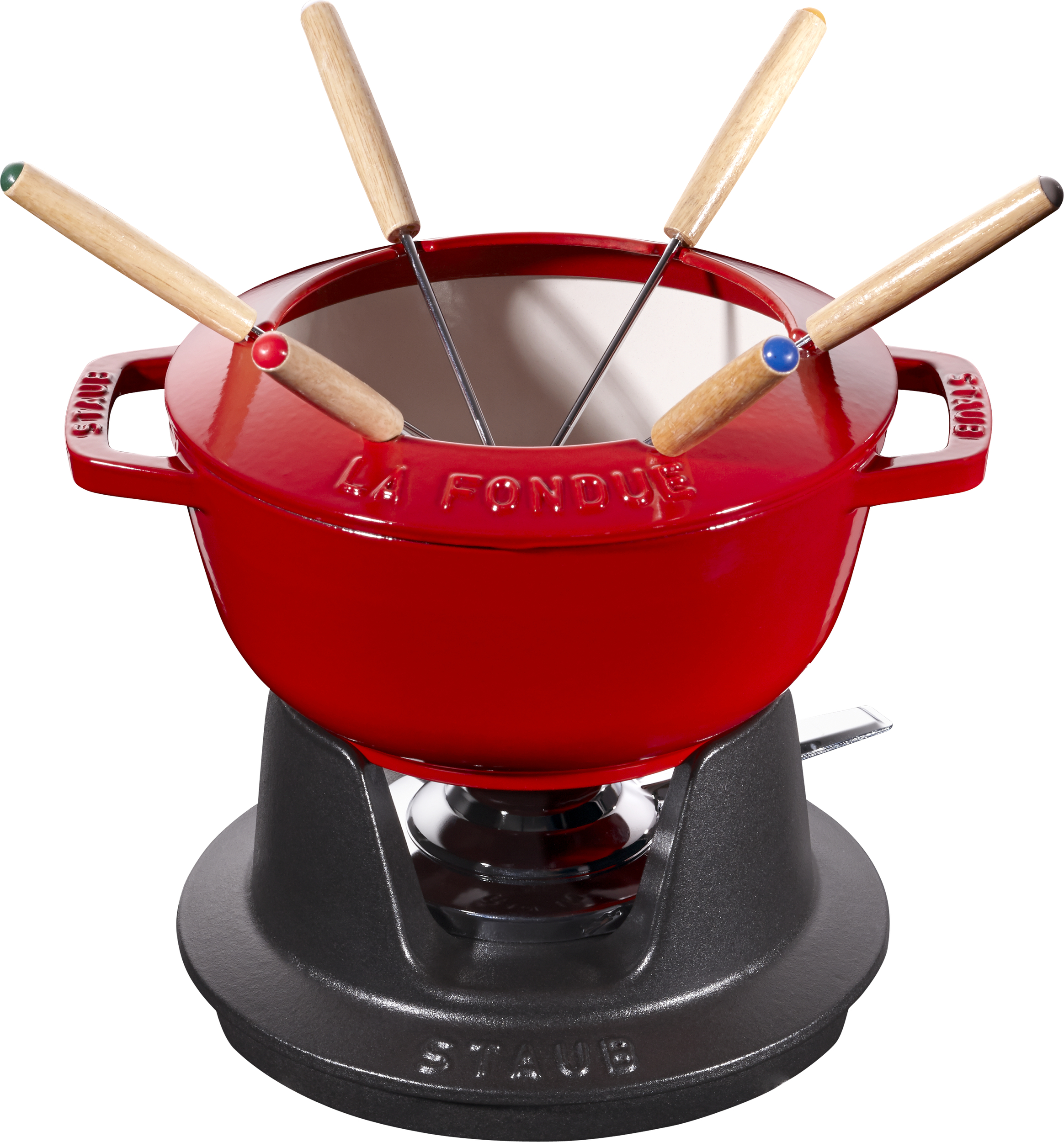 Zestaw do fondue Staub 18 cm czerwony 10 el.