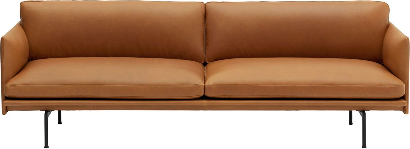 Sofa trzyosobowa Outline Refine Leather Cognac