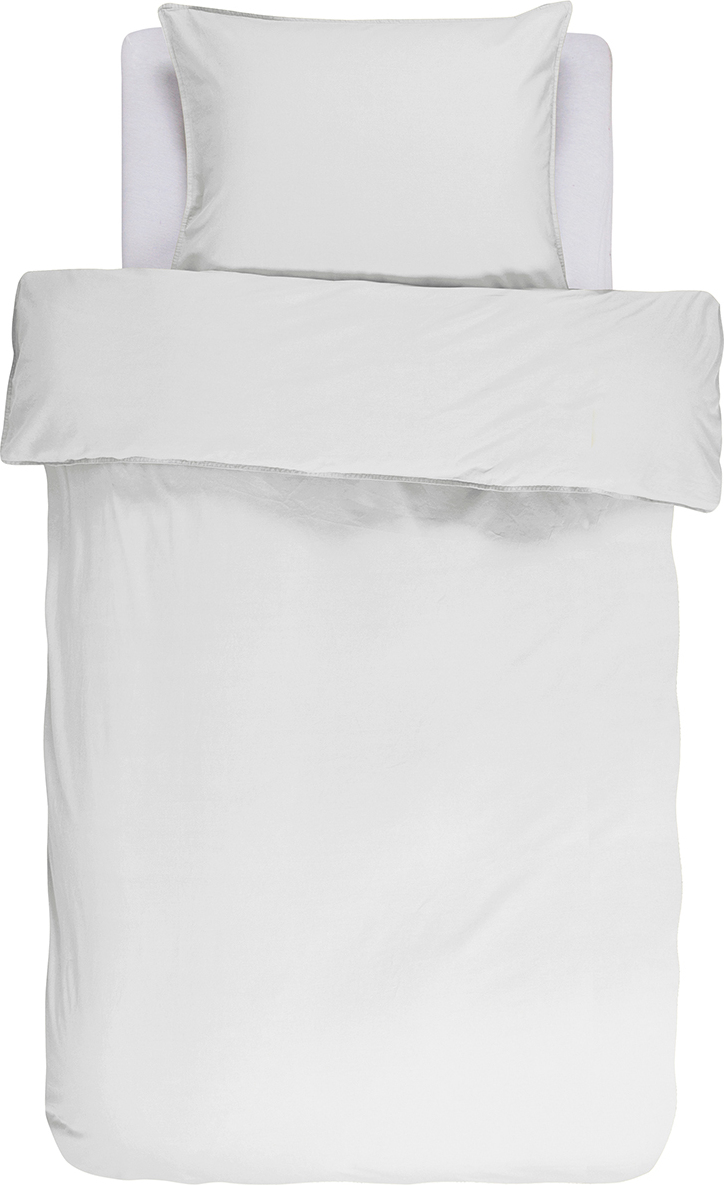 Pościel Guy 135 x 200 cm biała z poszewką na poduszkę 80 x 80 cm zapięcie suwak