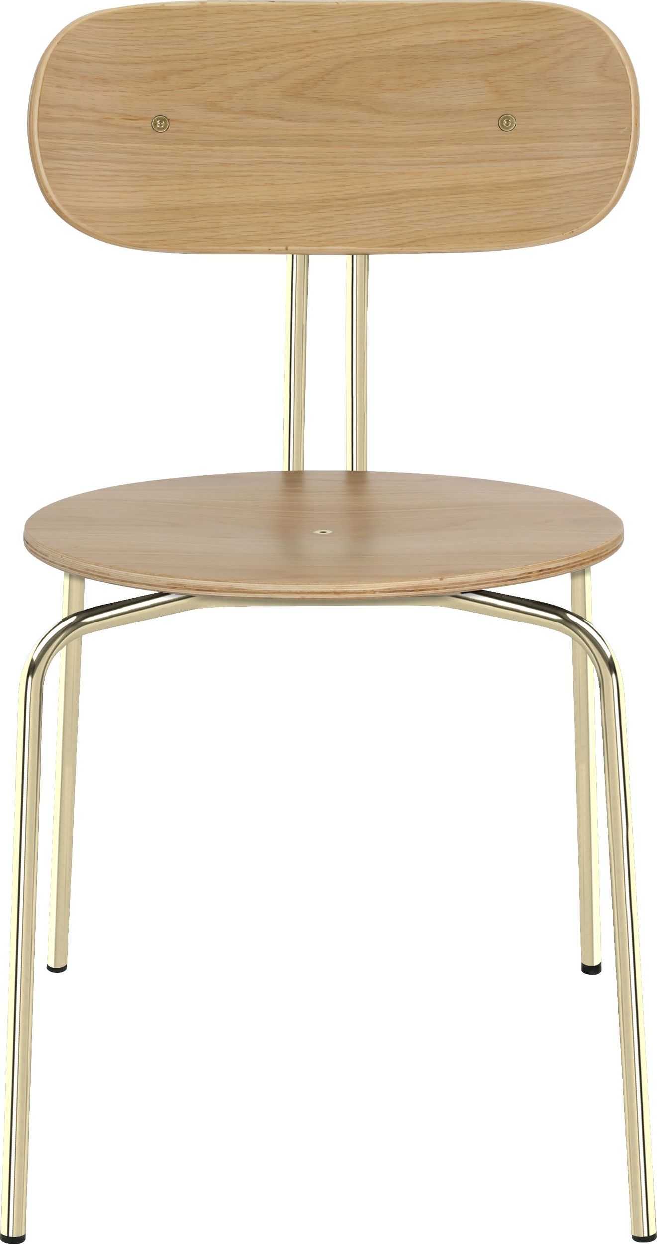 Krzesło Curious na mosiężnych nogach