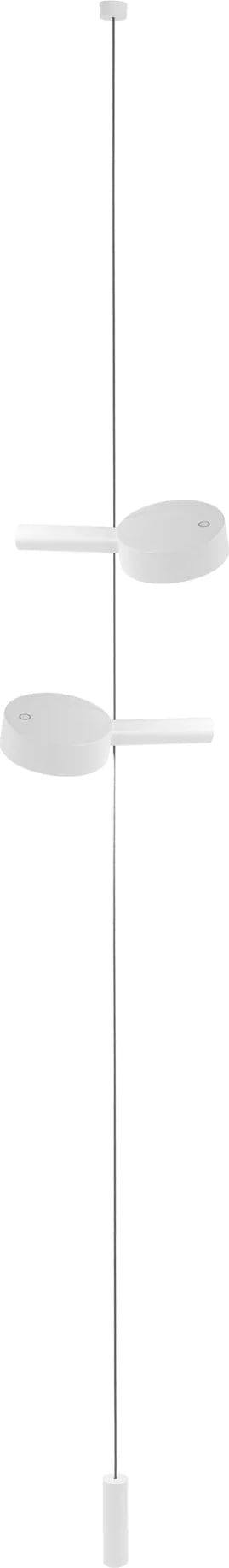 Lampa wisząca bezprzewodowa Super O biała podwójna