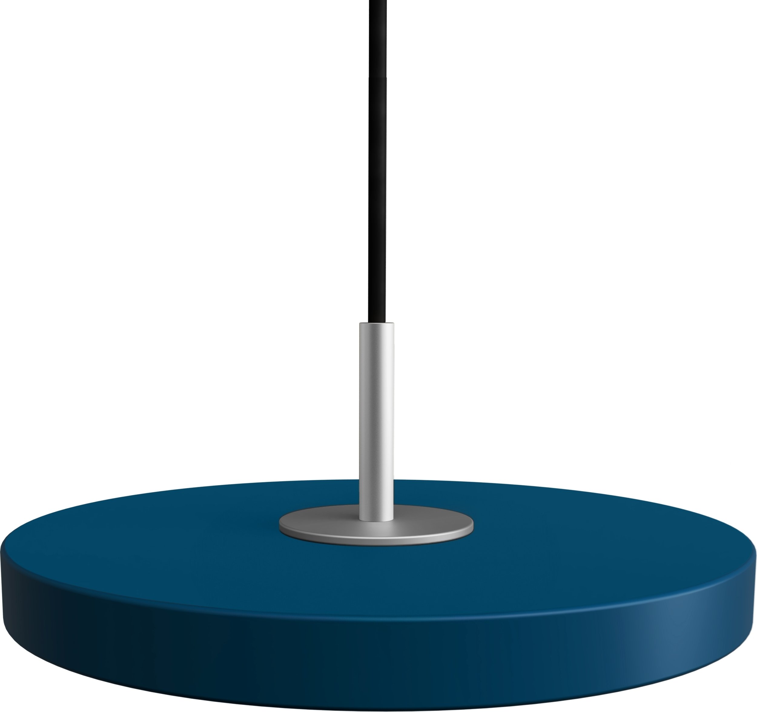 Lampa wisząca Asteria Micro petrol ze srebrnym mocowaniem