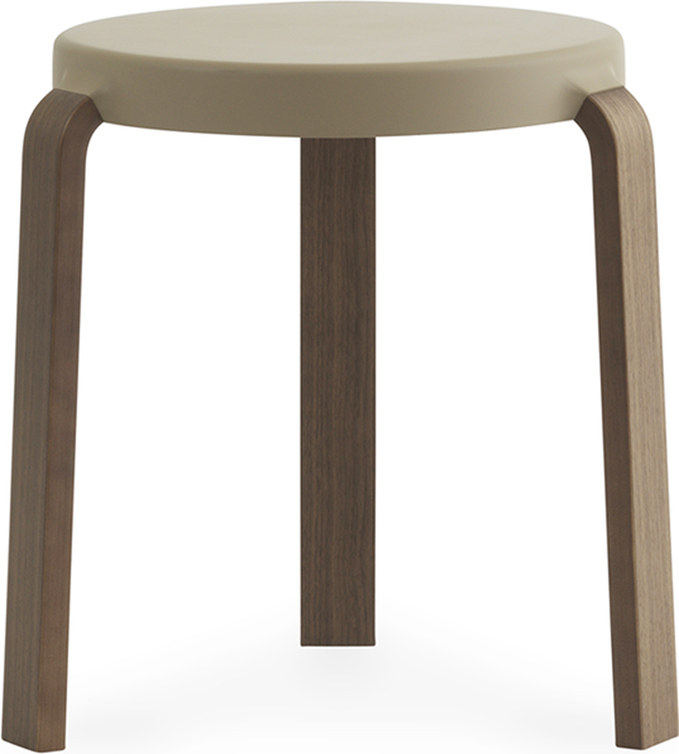 Stołek Tap piaskowy z nogami orzech