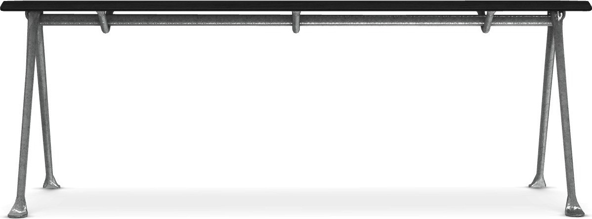 Ławka Officina 120 cm czarny buk ze stalową ramą