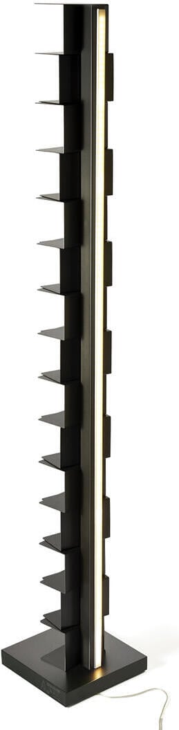 Regał Ptolomeo Luce 215 cm czarny z podświetleniem LED