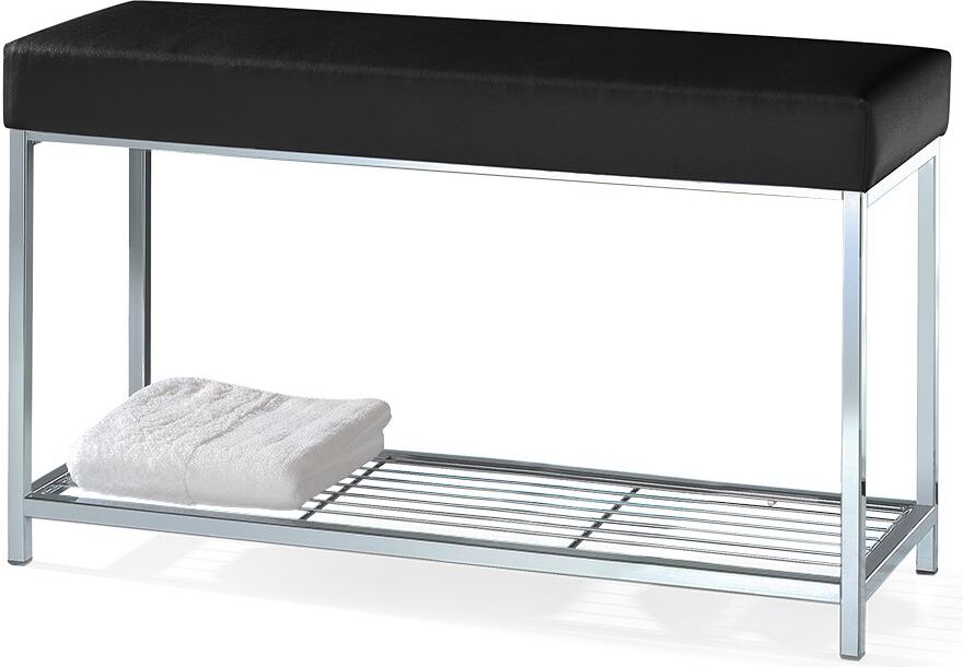 Ławka Decor Walther Classic czarna z półką