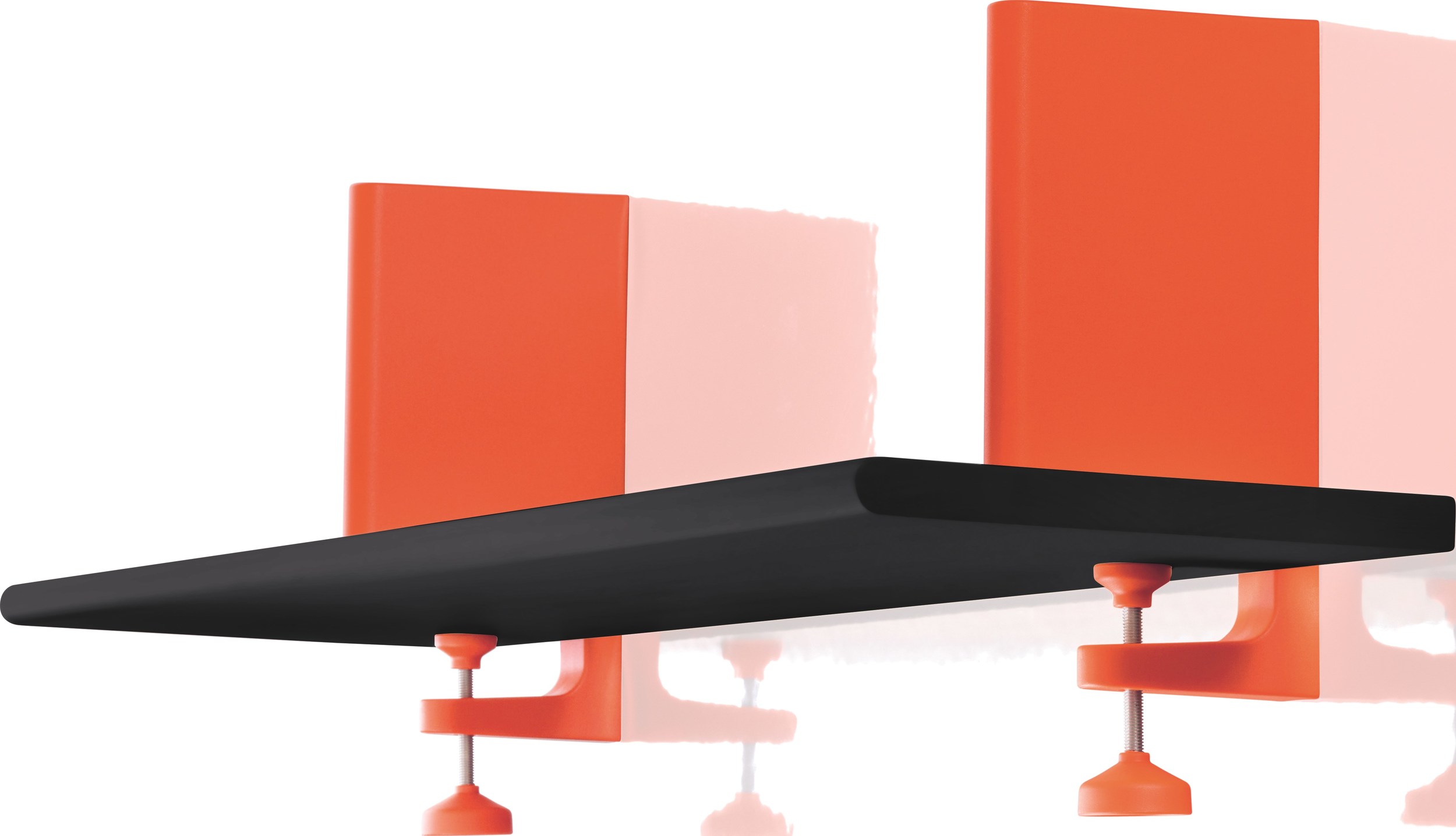 Półka Spike 25 x 90 cm czarny blat