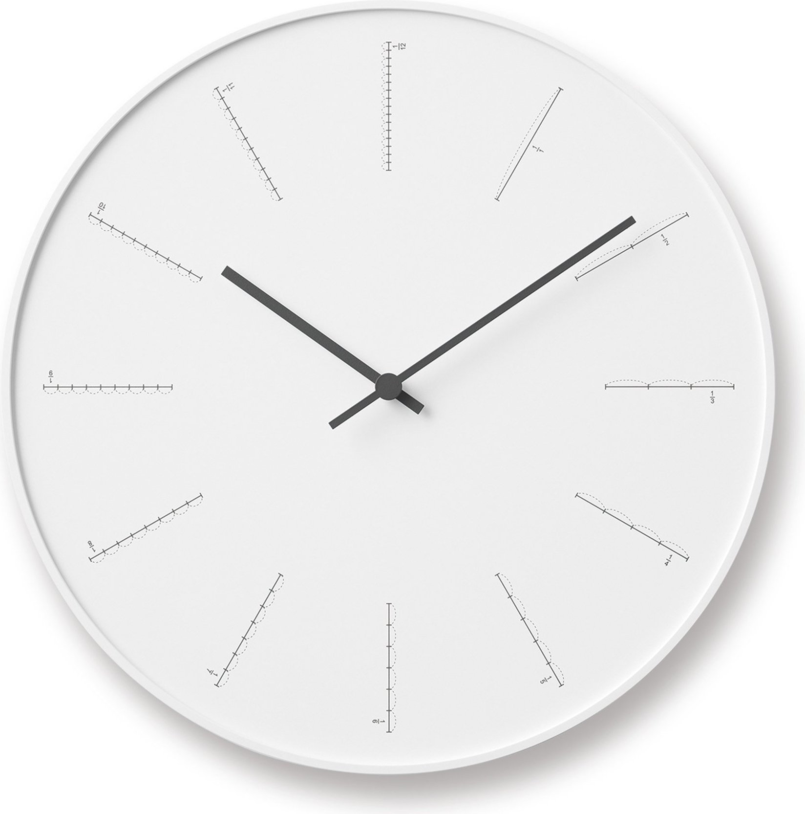 Zegar ścienny Divide biały