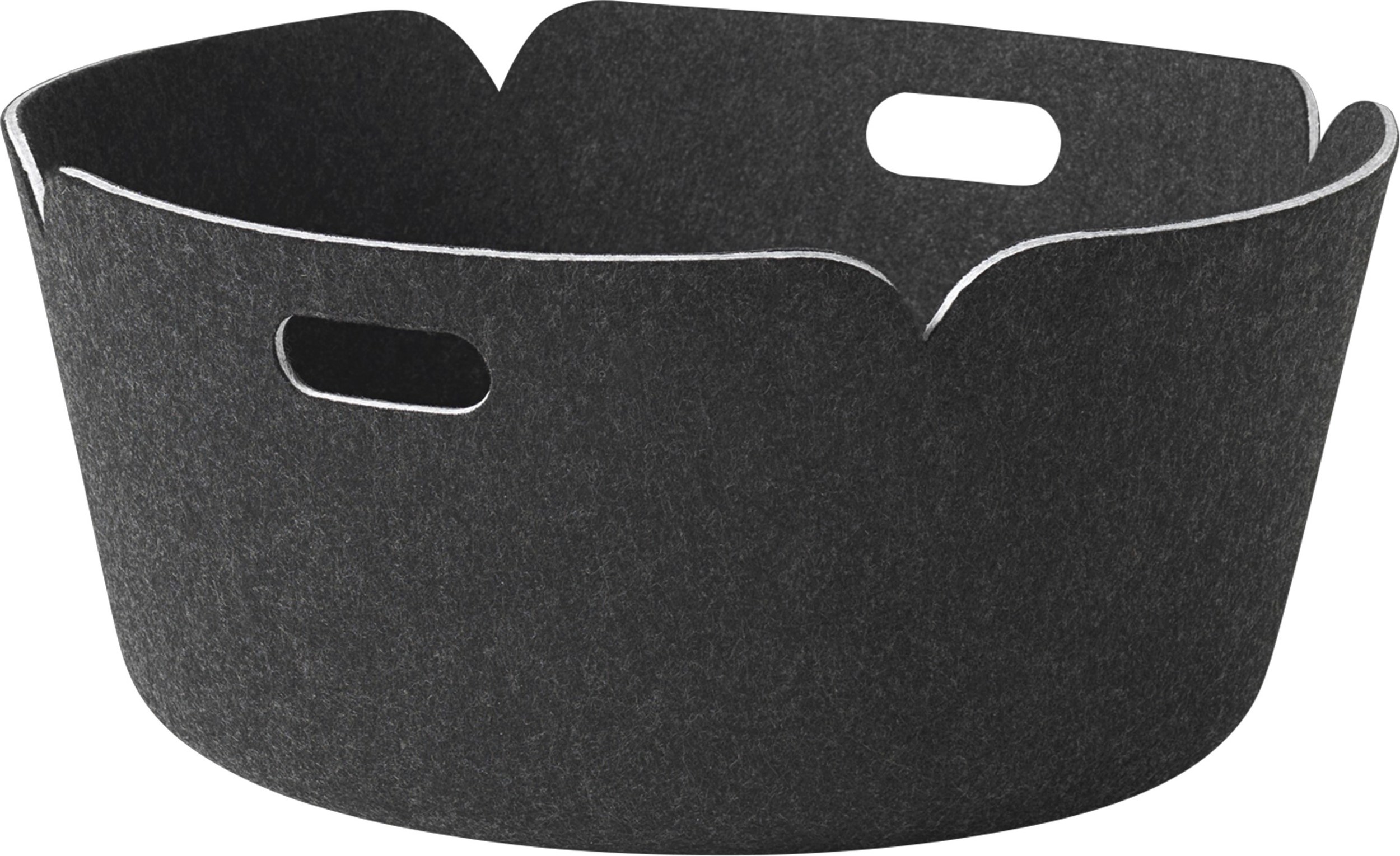 Kosz do przechowywania Restore okrągły czarny melanż