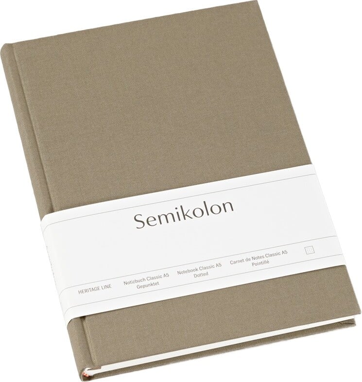 Notes w kropki Uni Classic A5 brązowoszary