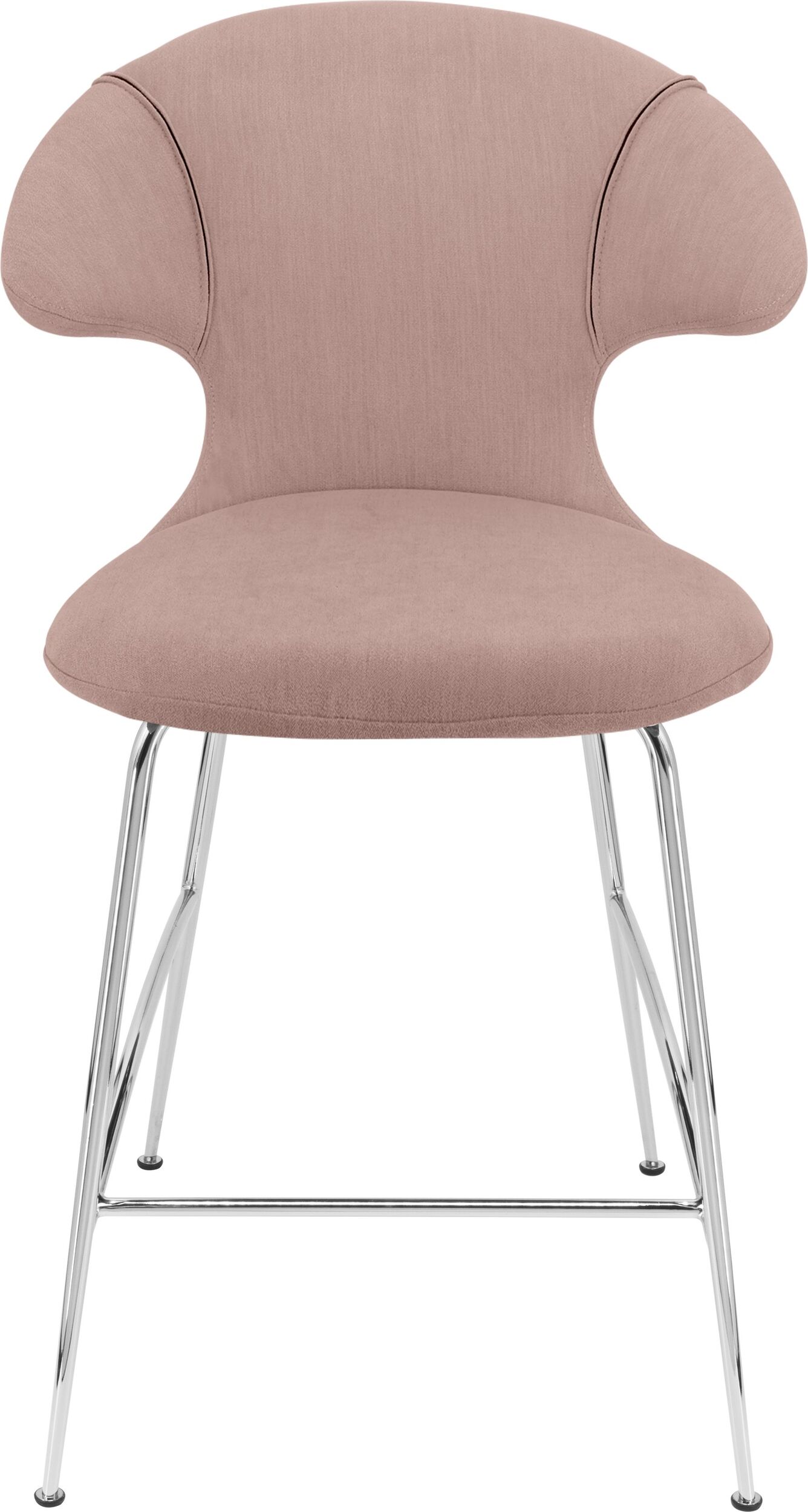 Krzesło Time Flies 102 cm różowe na chromowanych nogach