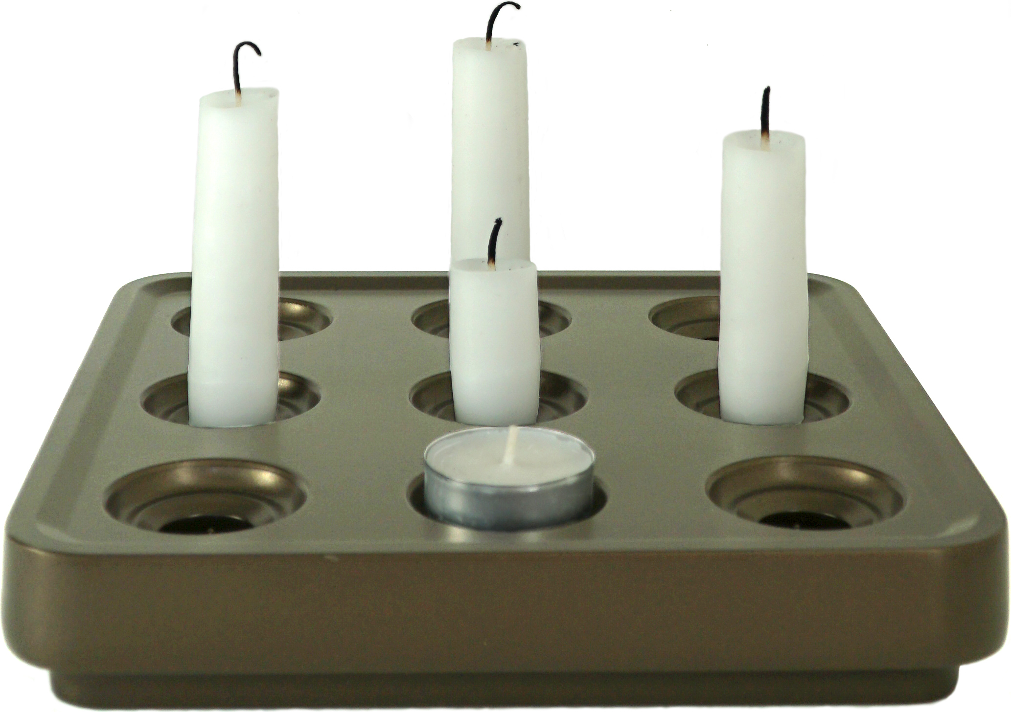 Świecznik Stumpastaken S brązowe aluminium