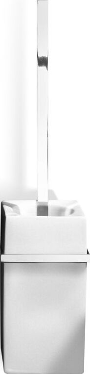 Szczotka do WC Porzellan kwadratowa chrom-biała ścienna