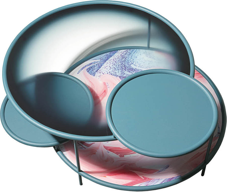 Stolik kawowy Sangaku niebieski