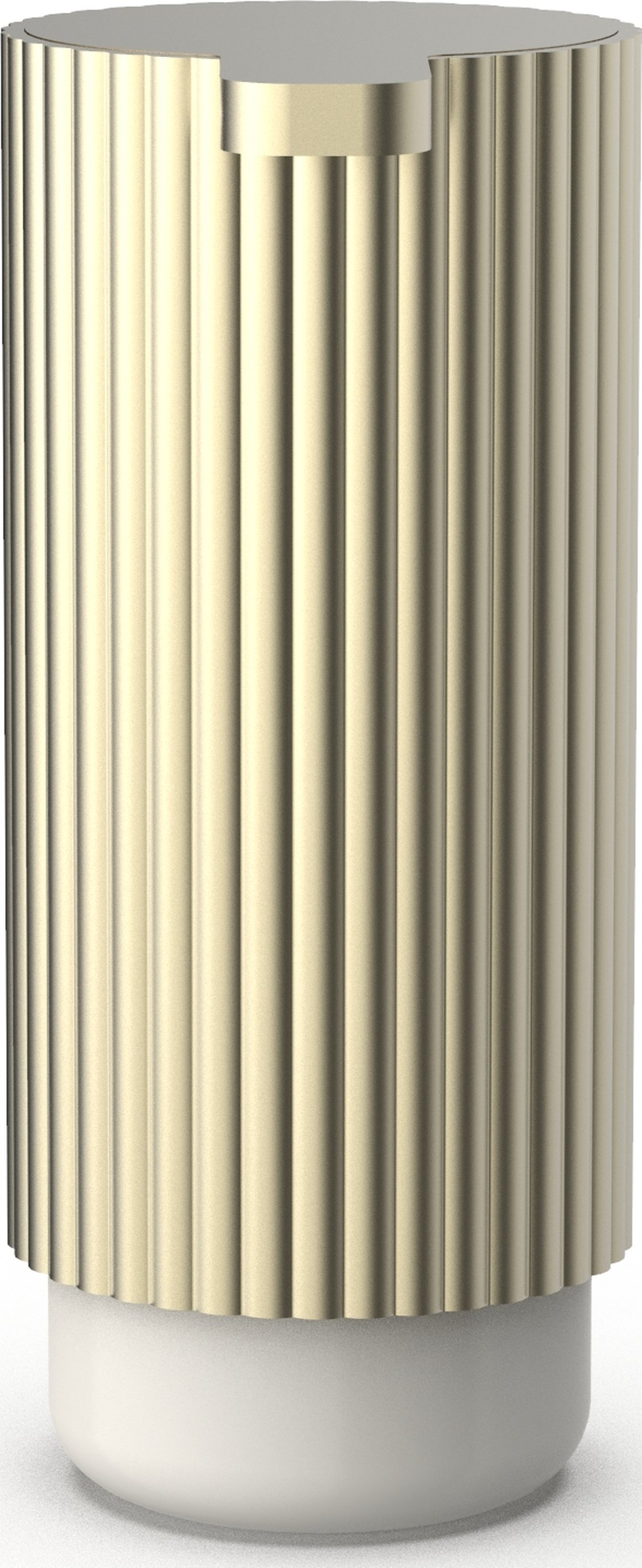 Dozownik do mydła Of Line złoty z kremową podstawą