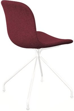 Krzesło Troy 4 star tapicerowane lakierowana rama biała fioletowe