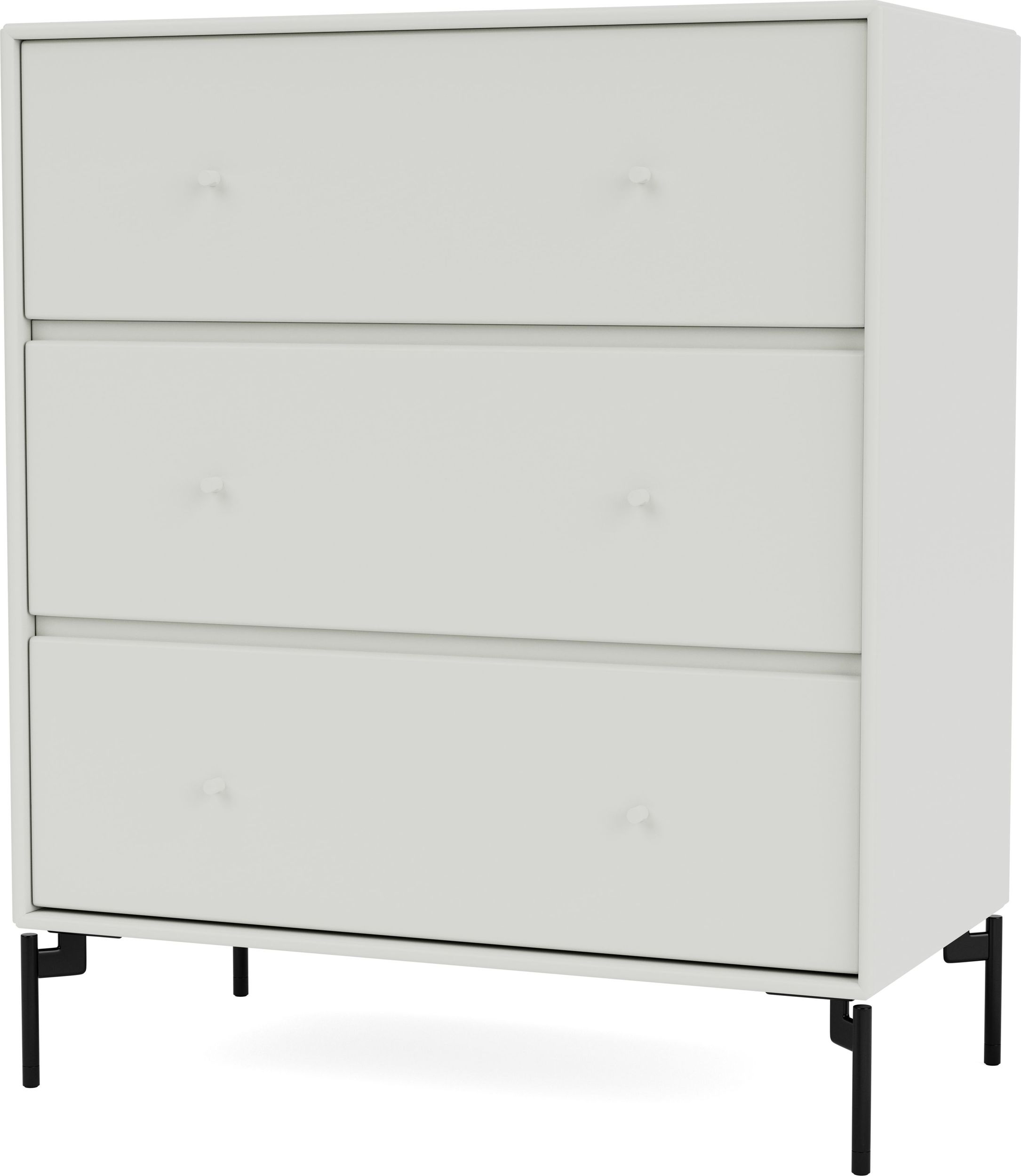 Komoda Carry jasnoszara na czarnych nogach