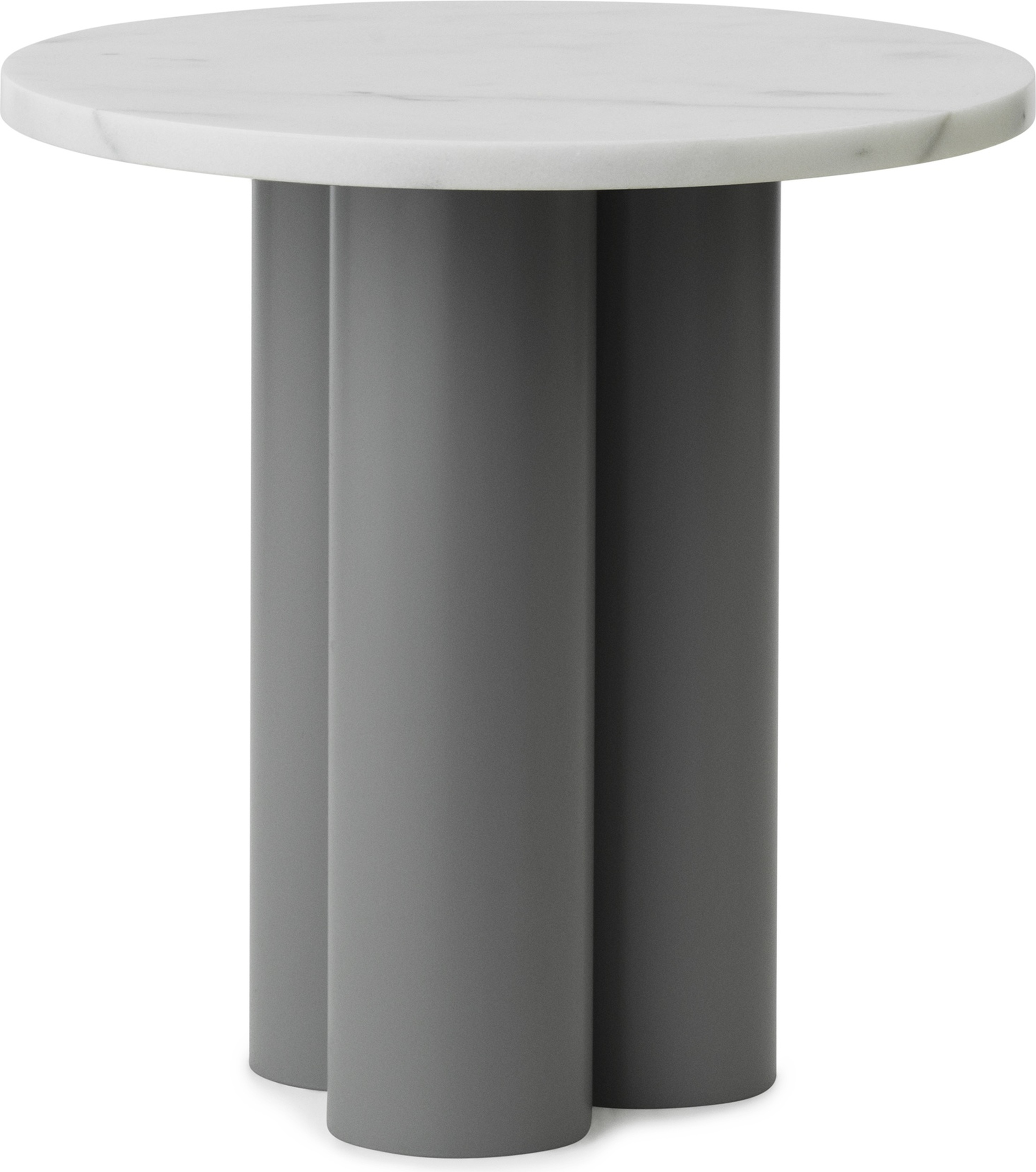Stolik Dit Carrara White na szarych nogach
