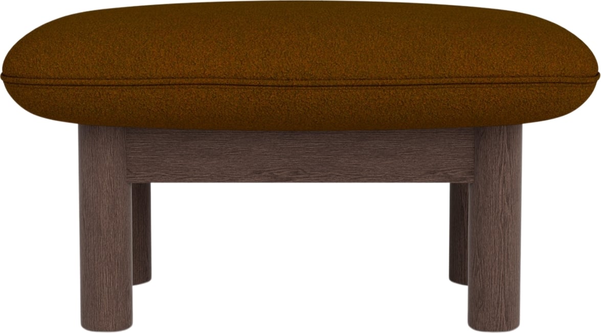 Podnóżek Brasilia brązowy na dębowych nogach